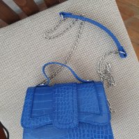 Синя мини чанта, снимка 4 - Чанти - 40999456