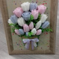 Подарък за свети Валентин с ароматни цветя , снимка 14 - Изкуствени цветя - 39643874