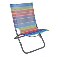 Плажен стол с цветни райета 49x43x61см, снимка 1 - Къмпинг мебели - 41434257