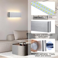 Lightsjoy LED USB акумулаторна стенна лампа, димируема магнитна лентова,аплик с 3 цветни температури, снимка 7 - Лампи за стена - 44370737