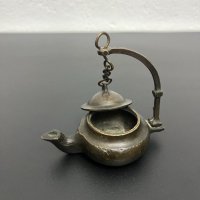 Автентична бронзова маслена лампа. №5066, снимка 3 - Антикварни и старинни предмети - 44259640