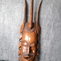 Африканска племенна статуетка от екзотична  дървесина, снимка 4 - Статуетки - 36343346