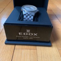 Часовник Edox с кутия, снимка 7 - Мъжки - 30093916