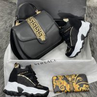 Дамска чанта портфейл и кецове Versace код 137, снимка 1 - Дамски ежедневни обувки - 34543204