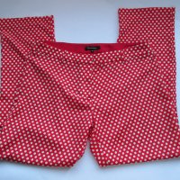 Дамски панталон Tara Jarmon свободна кройка в червено на бели точки свежо, снимка 1 - Панталони - 34441978