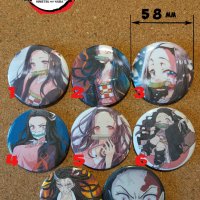 Аниме Значки Kimetsu no Yaiba , снимка 1 - Други - 34801764