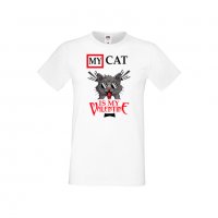 Мъжка тениска Свети Валентин My Cat Is My Valentine 3, снимка 3 - Тениски - 35715844