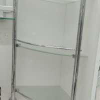 Ъглова стъклена етажерка за баня , снимка 3 - Етажерки - 44166893
