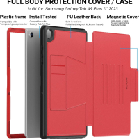 TECHGEAR Enduro Магнитен калъф за Samsung Galaxy Tab A9 Plus 11" (SM-X210 / SM-X215), червен, снимка 7 - Калъфи, кейсове - 44559007