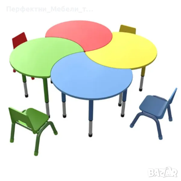 Модулна регулираща се маса-ученически чин до 12кл-модулна учебна маса НА СКЛАД-СИН,ЗЕЛЕН,ЧЕРВЕН,ЖЪЛТ, снимка 1