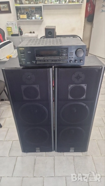 Тонколони sharp и усилвател onkyo, снимка 1