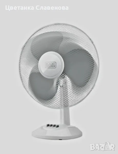 Вентилатор  Black & Decker BXEFD42E, 60 W, Функция осцилация, 3 степени, H 50 см, Бял, снимка 1