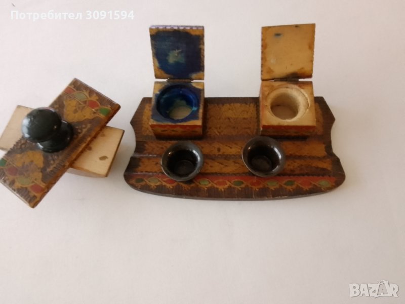 Българска стара мастилница и попивателна, снимка 1