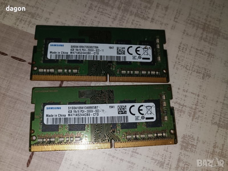 Samsung 2x4 gb 2666, снимка 1