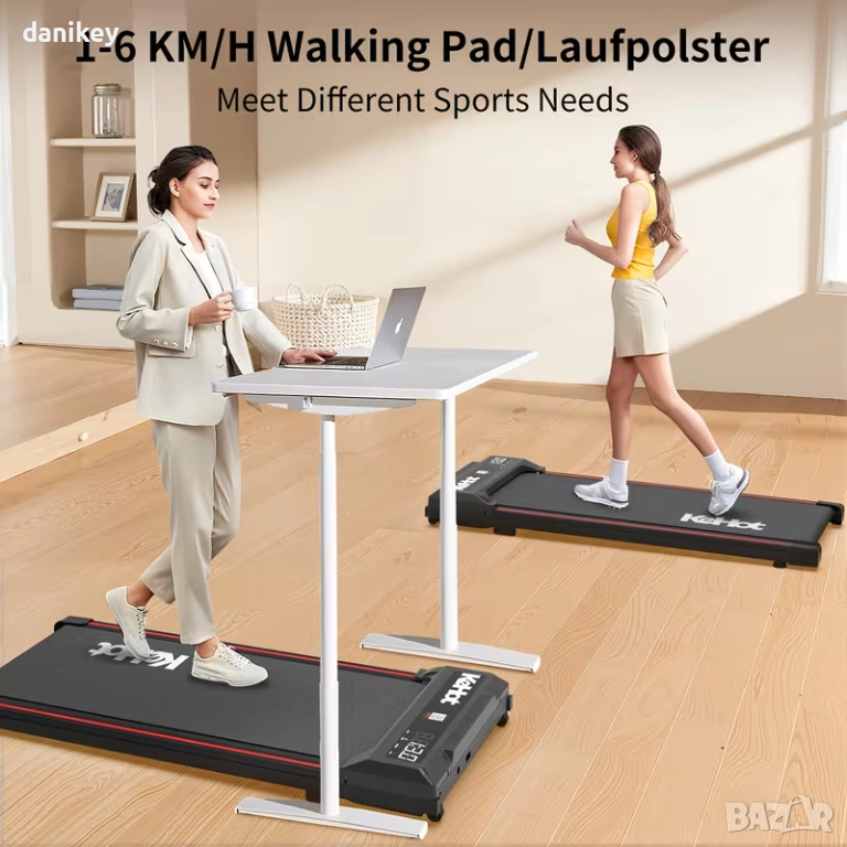 Компактна пътека за бързо ходене OYAJIA / KEHOT – до 6 км/ч, идеална за дом и офис, снимка 1