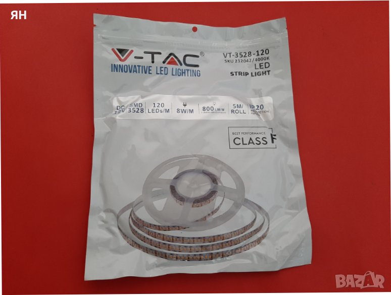 ЛЕД Лента V-TAC-8W/m,12V,4000K,800lm, снимка 1