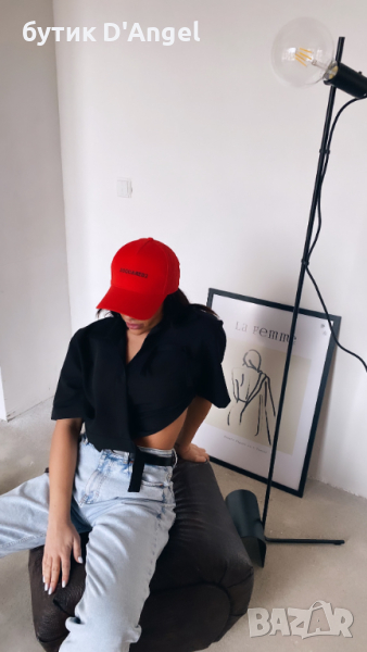 Cropped shirt with details, снимка 1