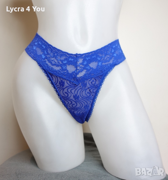 DeMillus S размер синя бразилиана от дантела и тюл, снимка 1