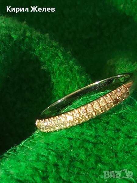 ЕЛЕГАНТЕН НЕЖЕН СКЪПОЦЕНЕН ДАМСКИ ПРЪСТЕН РОДИРАНО СРЕБРО 925 с ИСКРЯЩИ ФАСЕТИРАНИ ЦИРКОНИ 17298, снимка 1