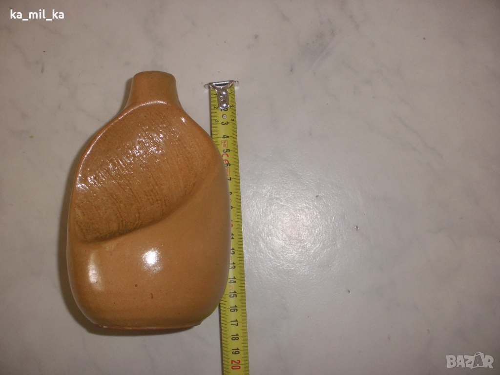 Ваза-керамика-кафява, снимка 1