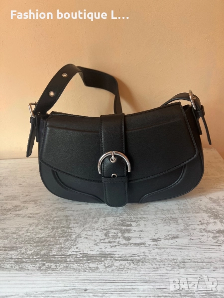 Черна кожена чанта за рамо с регулираща се дължина на дръжката и отделен джоб с цип на LC WAIKIKI 🖤, снимка 1