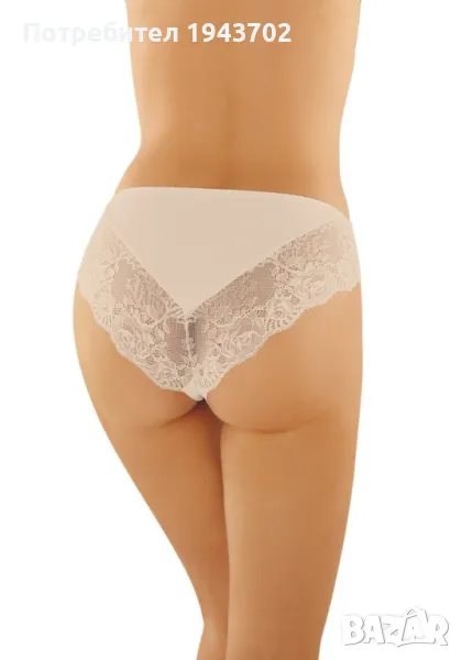 Памучни бикини в бежов цвят BBL119, снимка 1