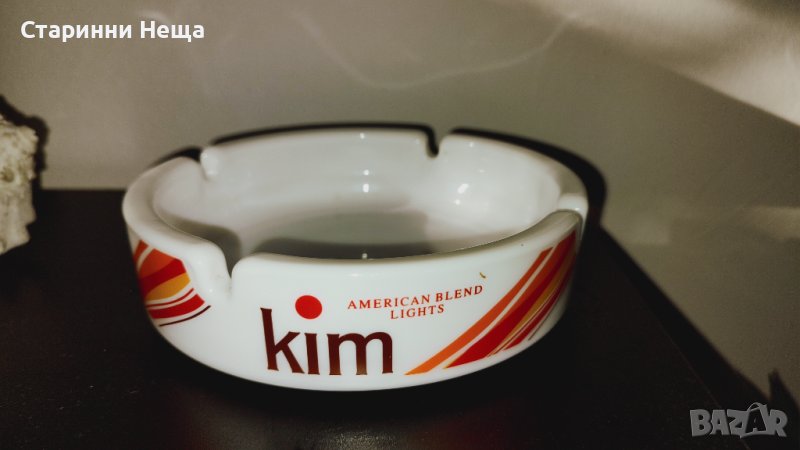 Винтидж Голям Рядък Стар пепелник 70те години цигари KIM от  личната ми колекция , снимка 1