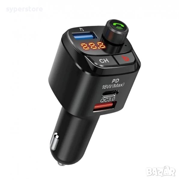 FM трансмитер Блутут Digital One SP00613 M25 3.1A /12-24v Bluetooth 5.0, Type-C PD18W, USB QC3.0, снимка 1