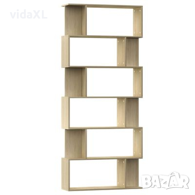 vidaXL Библиотека/разделител за стая, дъб сонома, 80x24x192 см, ПДЧ(SKU:800093, снимка 1