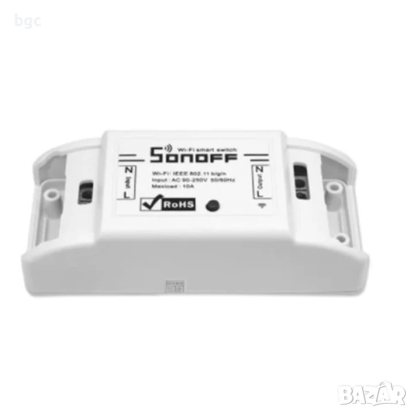 Wi-Fi Реле Sonoff Basic,Безжично, WIFI, 10A, 2000W - 24 месеца гаранция, снимка 1