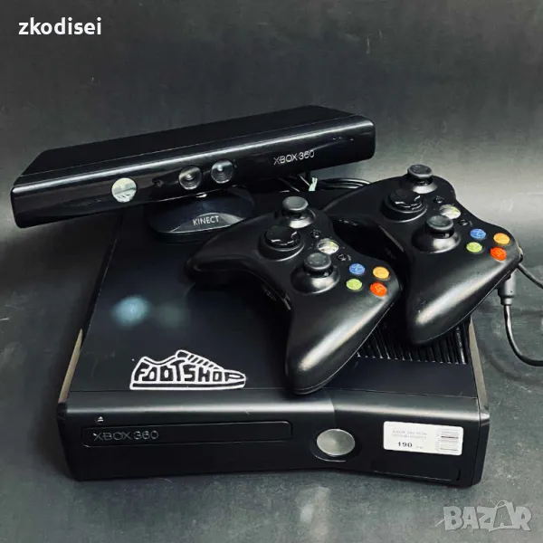 Конзола XBOX 360 SLIM 250GB + KINECT и 2бр. джойстик, снимка 1