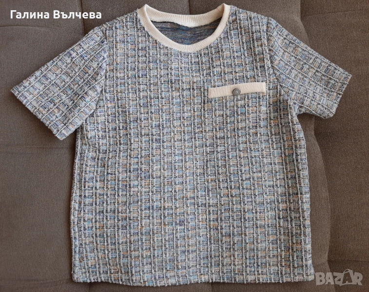 Дамска блуза с къс ръкав, М, снимка 1