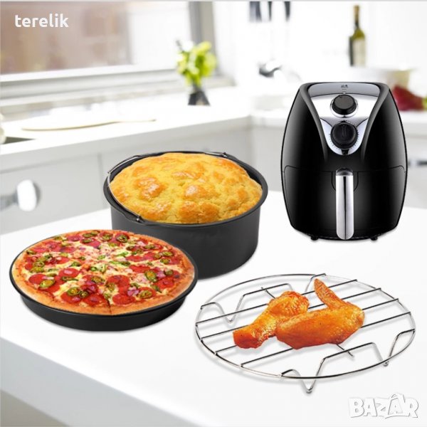 @!! Ново air fryer  Универсален Комплект аксесоари 11 части за фритюрник с горещ въздух от вносител., снимка 1