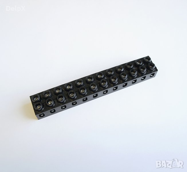 Българска лустер клема 380V черна 12pin 2,5mm2, снимка 1