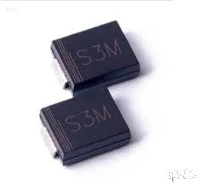S3M бърз диод 1000V, 3A, 1,5us - цена за 10 броя, снимка 1