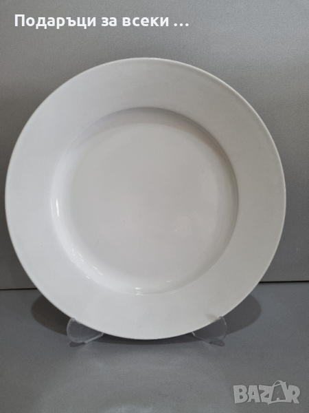 Ново! Бяла порцеланова чиния - кръг 31см/12" Чинии за заведения Оборудване за ресторант, снимка 1