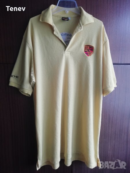 Оригинална жълта тениска Порше Porsche Polo Vintage 3XL, снимка 1