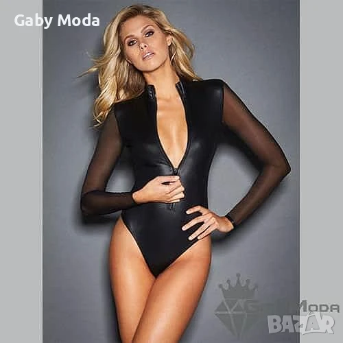 Кожено дамско боди, снимка 1