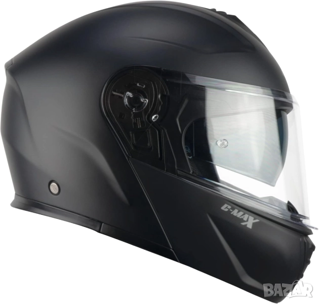 Модуларна Мото Каска - CGM 569A C-MAX MONO, Черна, Размер S(55–56 см), ECE-R 22.06, с 2 Визьора!, снимка 1