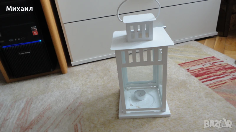 Метален фенер с врата, снимка 1