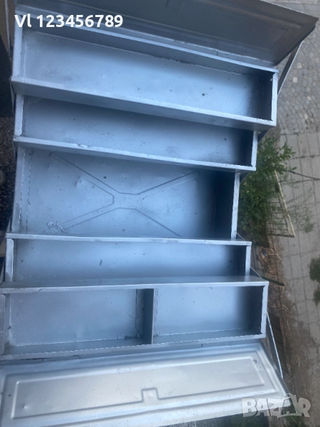 Метална кутия за инструменти тип акордеон  с 5 отделения и катинар, снимка 1