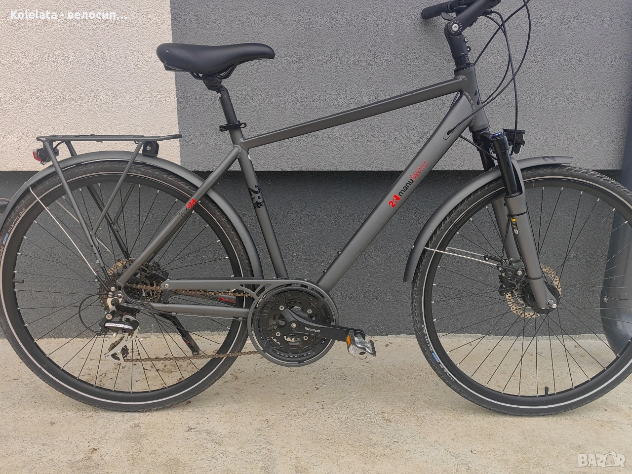 28" 2R manufactur, L размер, хидравлични спирачки трекинг алуминиев велосипед, снимка 1