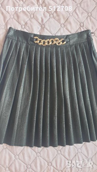 Кожена пола, плисирана, снимка 1