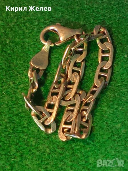 ЕЛЕГАНТНА СРЕБЪРНА ГРИВНА СРЕБРО 925 с БЯЛА ПОЗЛАТА ЗДРАВА МАЙСТОРСКА ВИНТИДЖ АРТ ПЛЕТКА 38537, снимка 1