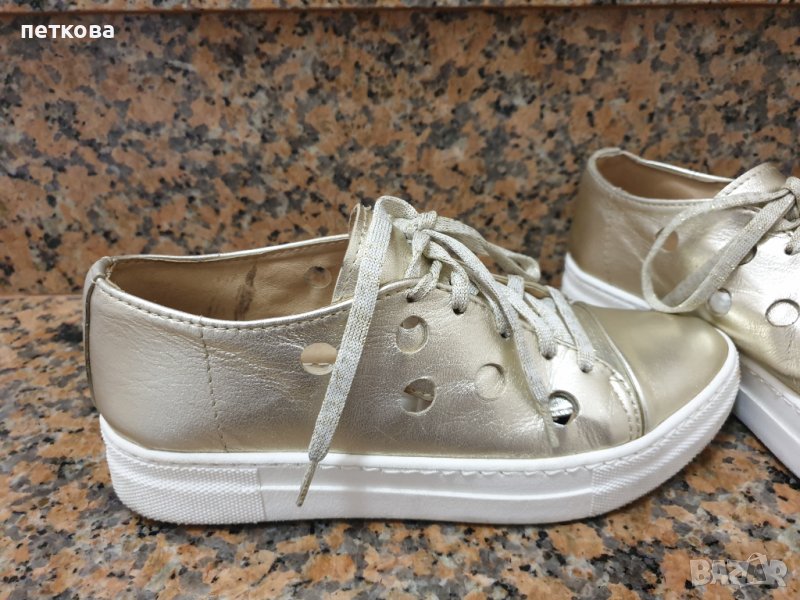 Дамски златни кецове , снимка 1