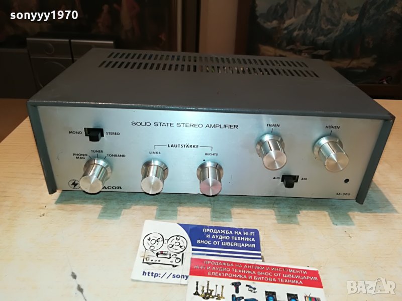 monacor sa-300 solid state amplifier-germany 1308211223, снимка 1