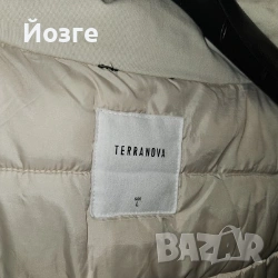 Стилно дамско зимно яке с пухена качулка - светъл цвят, снимка 6 - Якета - 53847106