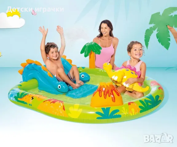 Надуваем център за игра Intex Little Dino Дино, 191х152х58 см, PVC, за деца, снимка 3 - Надуваеми играчки - 49925860