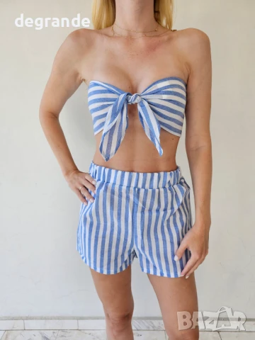 Дамски комплект от 2 части в Розово и Синьо, снимка 2 - Комплекти - 51119343