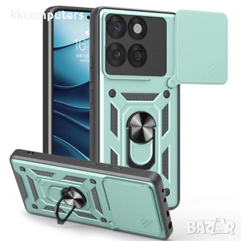 Motorola Edge 60 5G / 60 Fusion 5G Удароустойчив Ring Holder/Slide Camera Lid/ PC + TPU Калъф и Прот, снимка 6 - Калъфи, кейсове - 50736254